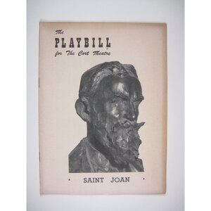 Saint Joan Playbill October 1951 Cort Theatre Uta Hagen Bernard Shaw Webster